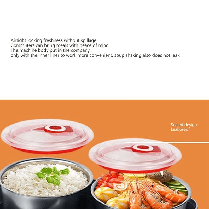 Self Cooking Lunch Box Leakage Proof 2 Stainless Steel Inner