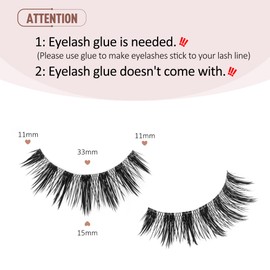 Manga Anime Eyelashes Japanese Spiky Fake Lashes Asian Wispy Strip Lashes M-12