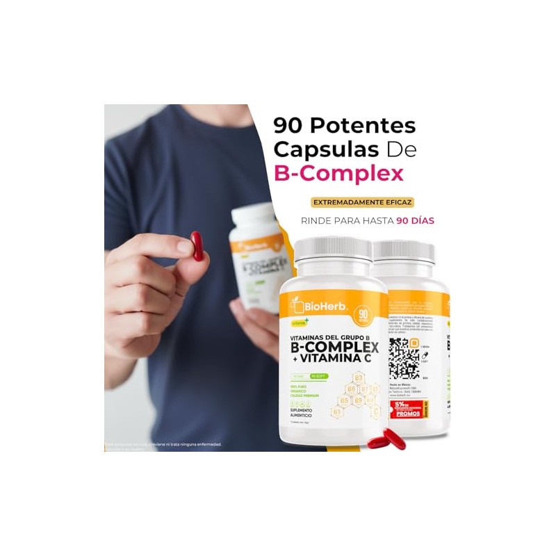 BioHerb® | Complejo B – Fórmula Equilibrada de Vitaminas B1,