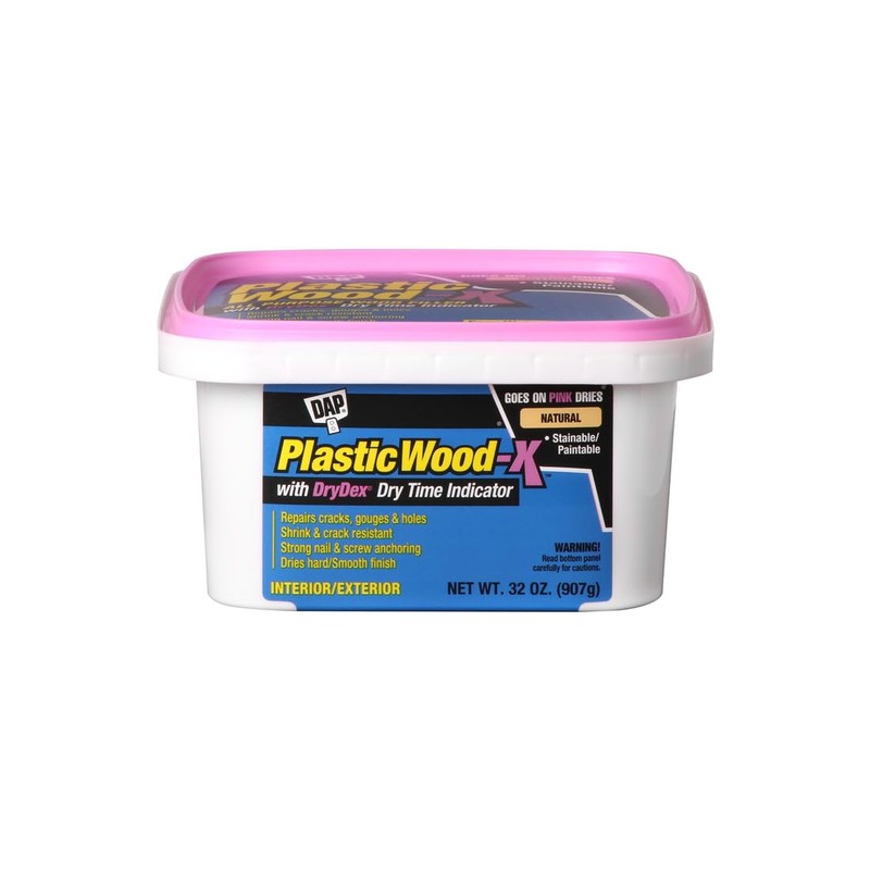 Dap 00543 32 Oz Natural Plastic Wood-X� Stainable Wood Filler