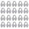 20Pcs Stainless Steel Wire Rope Clamp Hardware Rigging Cable Clip