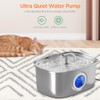 Rellaty Fuente de agua para gatos con ventana de nivel