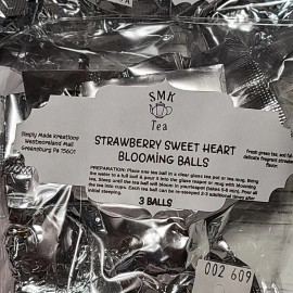 Homemade Blooming Tea balls Assorted flavors Great Gifts! - Strawberry Sweet Heart