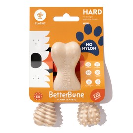 BetterBone - All-Natural, Nylon-Free Dog Chew Toys - Hard Density - Ideal for Strong to Aggressive Chewers - Non-Toxic, Promotes Dental Health, Splinter-Resistant, Sustainably Made