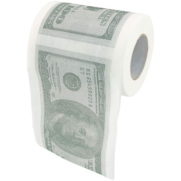 Fairly Odd Novelties USA Money Novelty Toilet Paper, White