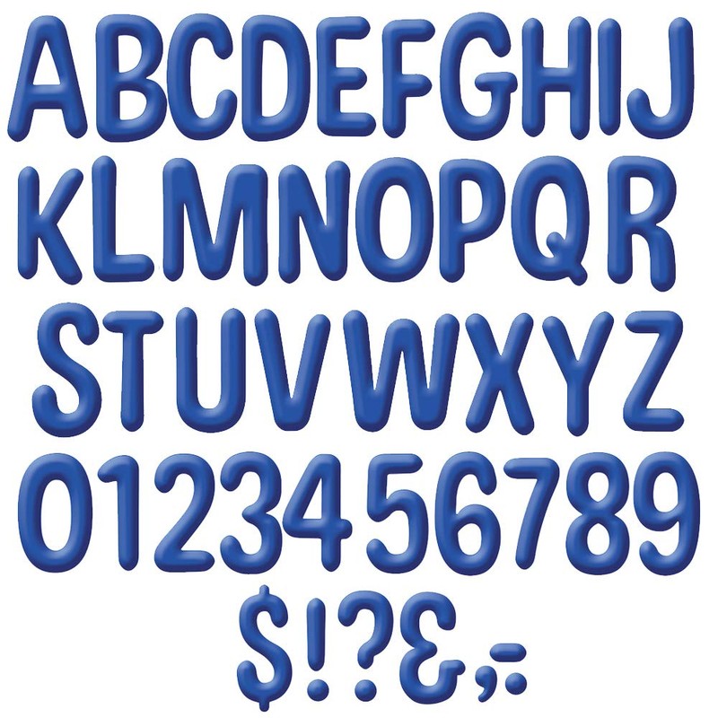 Eureka Blue Alphabet and Numbers Bulletin Board and Classroom Decorations,