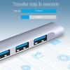 BuFan Hub USB 3.0, Ultradelgado Convertidor 4 en 1 Velocidad