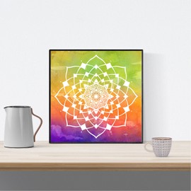 Nacnic Pack of 5 sheets with images of Mandalas creation. Squares with mandalas posters. Home decoration. Fill your house with our designs spirituality