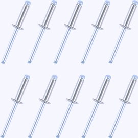 APUXON 30pcs 3/16" x 1" Silver Blind Rivets, 4.8mm x 25mm Pop Rivets, Aluminum Grip and Steel Mandrel