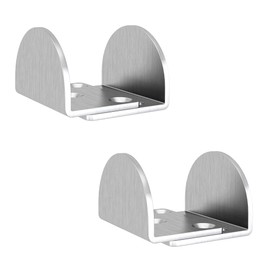 JUBEST Sliding Barn Door Floor Guide, Floor Mounted Sliding Door Bottom Guide, U Shape, Durable Stainless Steel Barn Door Guide for Door Thick 1-7/16" - 1-13/16", 2 Pack