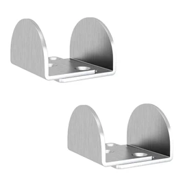JUBEST Sliding Barn Door Floor Guide, Floor Mounted Sliding Door Bottom Guide, U Shape, Durable Stainless Steel Barn Door Guide for Door Thick 1-7/16" - 1-13/16", 2 Pack