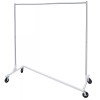 SEGAWE 2X Metal Clothes Garment Rack Collapsible Clothing Stand Rolling