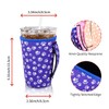 4Pack Reusable Iced Coffee Sleeve Insulator Sleeves for Cold Drinks