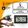 BSRESIN 2 PCS Rectangle Reptile Thermometer and Humidity Gauge for