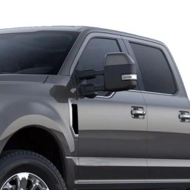 LIANGREN Pair Black Mirror Cover Cap Set LH & RH For 17-22 Ford Super Duty F250 F350 F450
