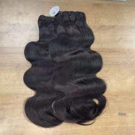 High Quality Raw Vietnamese Hair Natural Straight With Natural Wave Hot Selling Cuticle Aligned Burmese Curly Hairstyle: Natural wave 1bundle, color: natural black, Stretched Length: 16 Inches