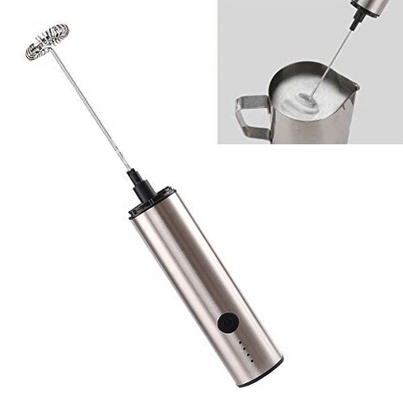 Mini Electric Stirrer Multifunction USB Rechargeable 3 Speeds Adjustable Cordless