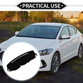 VekAuto Dash Cover Compatible for Hyundai Elantra 2007-2010, Non-Slip Dash Cover Mat Polyester Black Front Dash Cover Mat