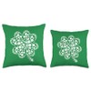 Shamrock Shenanigans Clover Leaf St Patricks Day Throw Pillow