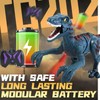APOBATK Large Remote Control Velociraptor Toy - Realistic Walking Dinosaur