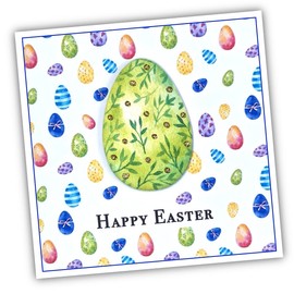 Happy Easter Card with 3D Easter Egg - Handmade by Bright Heart Design, for Adults or Children Kids