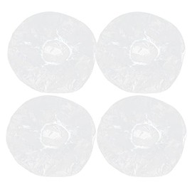 Outanaya 200 Gorros de Baño Desechables Impermeables de Pe Blancos para Proteger el Cabello, Tamaño 44cm, Ideales para Ducharse y Viajar