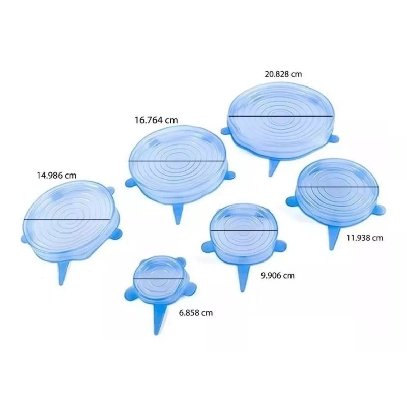 Compraymas Tapas De Silicon Cocina Garrafon Reutilizables Flexibles 6pz