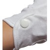 Ringmaster White Cotton Gloves with Snap Closure, White, Small