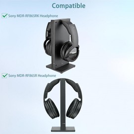 RF865RK Replacement Ear Pads Compatible with Sony MDR-RF865RK MDR-RF865R Headphone Ear Pads Cushion (Protein Leather/Memory Foam)