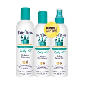 Fairy Tales Curly Q Shampoo & Conditioner Kit for Curly Hair - Hydrates, Detangles, Defines Curls, Tames Frizz -free from Phthalate , Paraben & Sulfate - 3 Travel Size Items