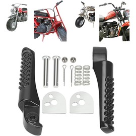 QYMOTO Mini Bike Foot Pegs Footrest Bracket for Coleman CT200U,Trail 200,CT200U-EX,Axis M200,BT200X,CT200U-EXR CC100X CT100U Trail, Minibike Angled Foot Pedal(2 Pack)
