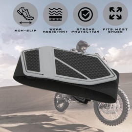 Motorcycle Shift Pad, Adjustable Shoe Boot Protector Cover, Black Rubber Anti-Wear Anti-Slip Gear Shifter Guards for Outdoor Motorbike Riding