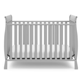 Storkcraft Maxwell Convertible Crib (Pebble Gray) – GREENGUARD Gold Certified, Converts to Toddler Bed and Daybed, Fits Standard Full-Size Crib Mattress, Classic Crib with Traditional Sleigh Design