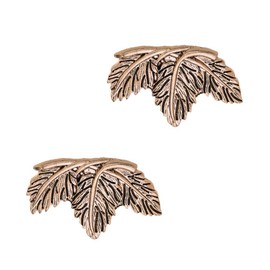 Ruihfas 2 Pcs Retro Leaf Flower Shoe Clip Removable Shoe Buckle Bridal Shoes Decoration Accessories (Retro Gold)