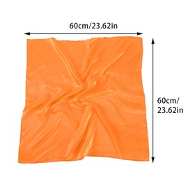 1 Piece of Orange Square Satin Scarf Wrap Neck Scarf