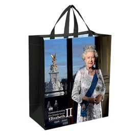 Celebrate the Life of Queen Elizabeth II 1926-2022 Commemorative Should Shopping Tote Bag - A Memorable Souvenir for Home Decor and Collection (By LILAJ)