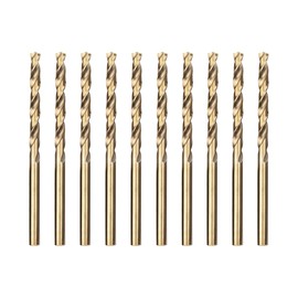 Meccion HSS Metal Drill Bit Professional Polished Cobalt 10 Pieces 4.2 mm Twist Drill Bit for Stainless Steel and Metal