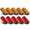 5Amber 5Red 8LED Side Marker Light Lamp Truck Trailer Lorry