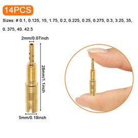 ZAMDOE Pilot Jet Slow Jet Kit 10 12.5 15 17.5 20 22.5 25 27.5 30 32.5 35 37.5 40 42.5 for Mikuni RS34 RS36 RS38 RS40 RS HSR HS TM Carburetors VM28/486