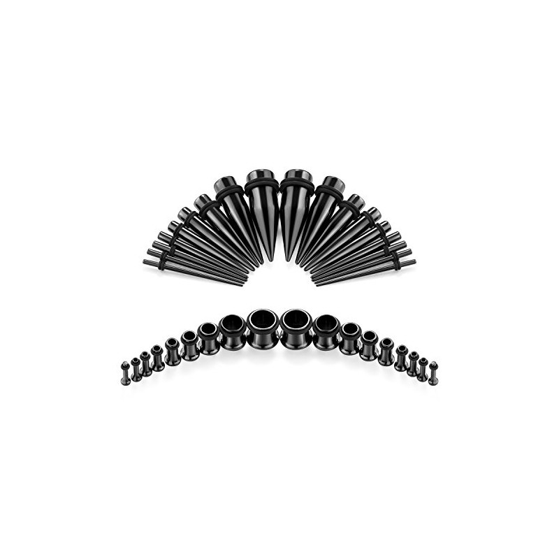 Funseedrr 36pcs Gauges Ear Stretchers Stretching Kit Surgical Steel Tunnel