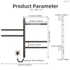 ENZE Smart Rotating Heated Towel Rack for Bathroom, Wall-Mounted Electric
