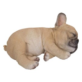 Hi-Line Gift Ltd, Pet Pals French Bulldog Puppy Sleeping, 7-inch Length, Indoor Outdoor Statue Figurine