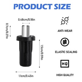 36 Pieces Cabinet Door Repair Pins, Damper Replacement Repair Pinsfor Kitchen Cabinet Doors, Shutter Repair Pins Door Buffer Furniture Fittings Connector Telescopic Pins (Black)