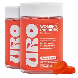 URO Women's Prebiotic Fiber Gummies – 2 Bottles | Supports Digestive Health, Gut Balance & Regularity with Delicious Daily Gummies for Women