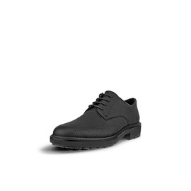 ECCO Men's Oslo Plain Toe Oxford, Black Pebbled Leather, 13-13.5