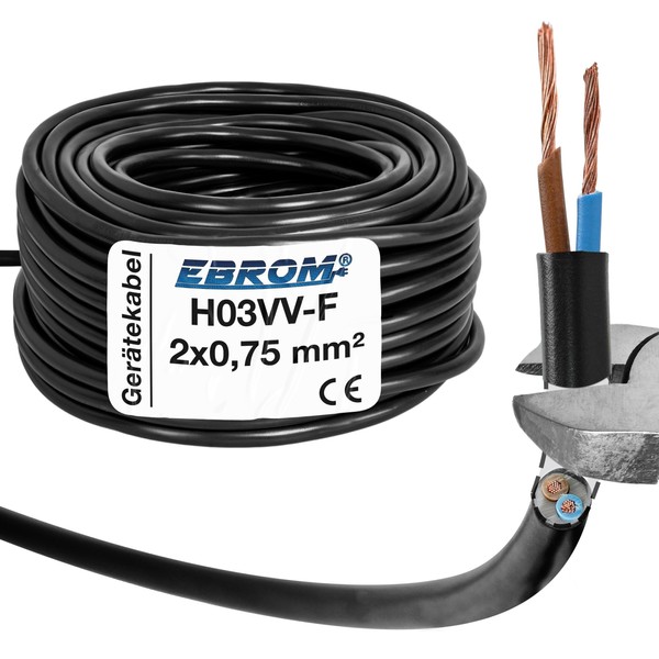 EBROM Plastic hose line, round, LED cable, power cable, device