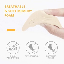 4 Pairs of High Heel Cushion Pads Foot Care Cushion Pads, Shoe Filler Includes Adjustable Toe Filler Inserts Heel Grips Liner Insert Preventing Too Big Shoe from Heel Slipping Blasers