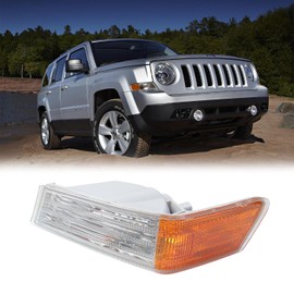 GZZTORES Front Turn Signal Side Light Cover for Patriot 2007 2008 2009 2010 2011 2013 2014 2015 2016 2017 Driver Marker Corner Lights Assembly Accessories