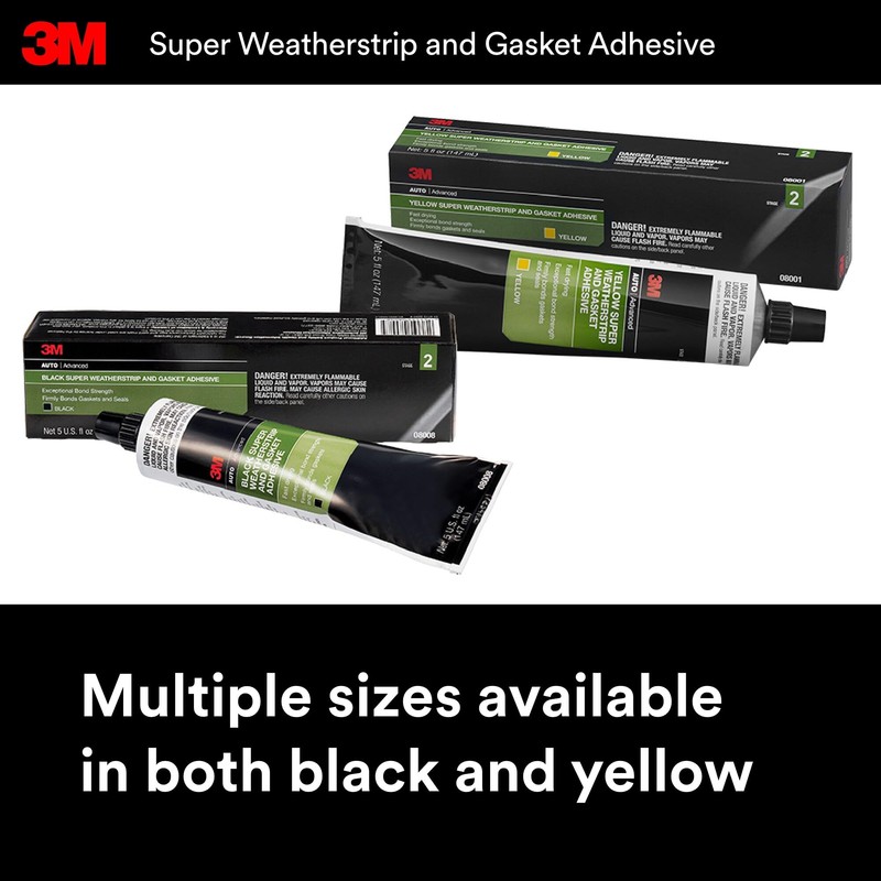 3M 3M Black Super Weatherstrip and Gasket Adhesive, 08008, 5