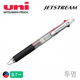 (JQ) Transparent Mitsubishi Jetstream Ballpoint Pen 3 Colors 0.7mm X ( 2-pack ) / (제이큐)투명 미쯔비시 제트스트림 볼펜 3색 0.7mm X ( 2매입 )